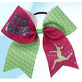 Dance Sequin Hair Bow - Green/Red